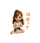 毎日使える♡かわいい女の子スタンプ！（個別スタンプ：21）