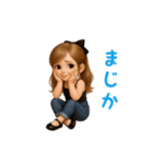 毎日使える♡かわいい女の子スタンプ！（個別スタンプ：23）