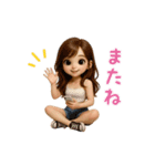 毎日使える♡かわいい女の子スタンプ！（個別スタンプ：24）