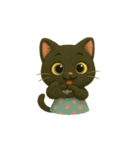 Moving Black Cat Albi ＆ Friends（個別スタンプ：5）