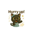 Moving Black Cat Albi ＆ Friends（個別スタンプ：7）