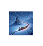 Mystic Winter Train 幻想的な冬の列車（個別スタンプ：1）