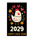 2029年/令和11年/酉年/とり年/あけおめ/BIG（個別スタンプ：25）