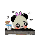 花を売る眠パンダのかわいい日常スタンプ！（個別スタンプ：6）