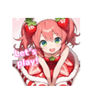 ベリースイートな苺姫日常スタンプ 英語ver（個別スタンプ：1）