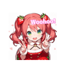 ベリースイートな苺姫日常スタンプ 英語ver（個別スタンプ：3）