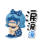 3D色んな髪色の派手かわ毎日送れるスタンプ（個別スタンプ：33）