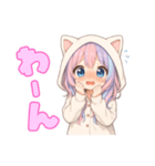 猫耳パーカーの女の子の日常（個別スタンプ：9）