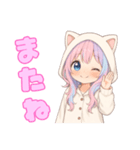 猫耳パーカーの女の子の日常（個別スタンプ：18）