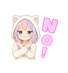 猫耳パーカーの女の子の日常（個別スタンプ：19）