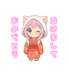 猫耳パーカーの女の子の日常（個別スタンプ：32）
