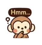 英語で伝えるお猿のスタンプ（個別スタンプ：22）