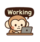 英語で伝えるお猿のスタンプ（個別スタンプ：25）
