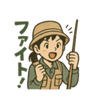 頑張る女子釣り部（個別スタンプ：3）