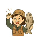 頑張る女子釣り部（個別スタンプ：10）