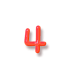 【数字】時間の連絡‼️4【ぷっくり】（個別スタンプ：5）