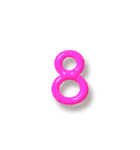 【数字】時間の連絡‼️4【ぷっくり】（個別スタンプ：10）