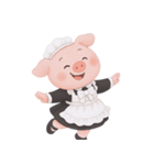 太っちょブタのメイド服姿 (NT)（個別スタンプ：18）