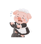 太っちょブタのメイド服姿 (NT)（個別スタンプ：29）