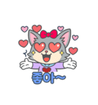 韓国語のネコちゃん（個別スタンプ：5）