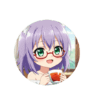 紅茶を飲む赤眼鏡みなみプレミアム（個別スタンプ：6）