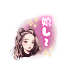 aicoかわいい娘のあいさつスタンプ（個別スタンプ：4）