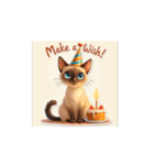誕生日おめでとう！ねこスタンプ（個別スタンプ：4）