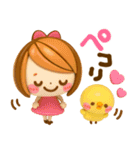 気持ち伝わる長文敬語♡かわいい女の子（個別スタンプ：2）