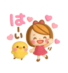 気持ち伝わる長文敬語♡かわいい女の子（個別スタンプ：3）
