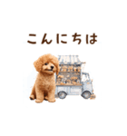 トイプードルゆるっと毎日アニメーション（個別スタンプ：3）