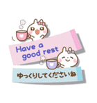 ❤️やさしさ伝わる付箋型スタンプ[ 英和 ]（個別スタンプ：4）