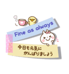 ❤️やさしさ伝わる付箋型スタンプ[ 英和 ]（個別スタンプ：13）