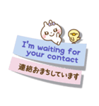 ❤️やさしさ伝わる付箋型スタンプ[ 英和 ]（個別スタンプ：38）