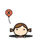 イニシャルX 女の子（個別スタンプ：5）