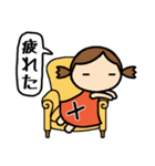 イニシャルX 女の子（個別スタンプ：7）
