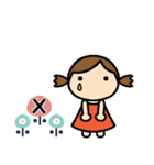 イニシャルX 女の子（個別スタンプ：9）