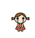 イニシャルX 女の子（個別スタンプ：10）