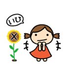 イニシャルX 女の子（個別スタンプ：14）