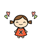 イニシャルX 女の子（個別スタンプ：15）