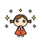 イニシャルX 女の子（個別スタンプ：28）
