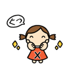 イニシャルX 女の子（個別スタンプ：33）