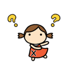 イニシャルX 女の子（個別スタンプ：35）