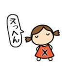 イニシャルX 女の子（個別スタンプ：39）