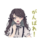 ボクっ娘リボン女子の推し活（個別スタンプ：14）