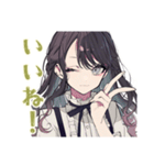 ボクっ娘リボン女子の推し活（個別スタンプ：28）