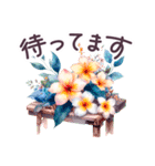 毎日使える ハワイ 敬語✿大人上品お花（個別スタンプ：34）