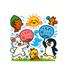 ペンギンと白猫の夏休み その1（個別スタンプ：6）