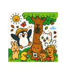 ペンギンと白猫の夏休み その1（個別スタンプ：10）