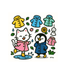 ペンギンと白猫の夏休み その1（個別スタンプ：27）