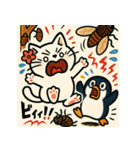 ペンギンと白猫の夏休み その1（個別スタンプ：29）